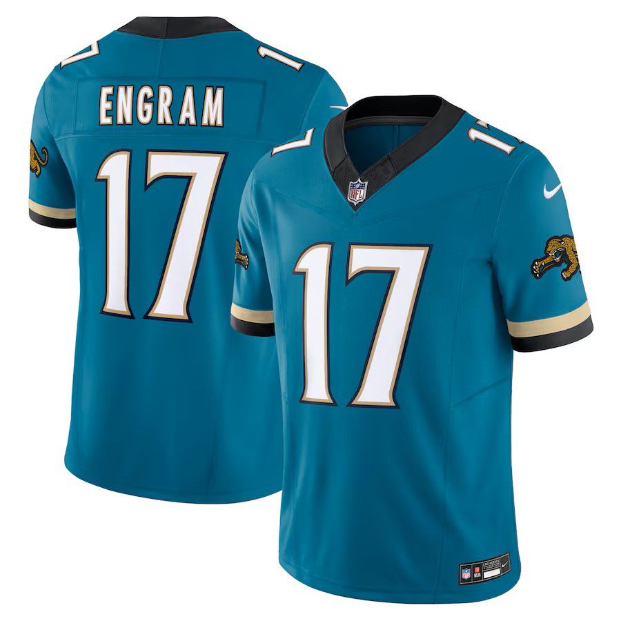 Men Jacksonville Jaguars #17 Evan Engram Green Nike Throwback Vapor F.U.S.E. Limited NFL Jersey